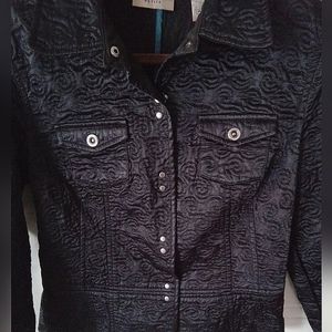 I.E. Petite, quilted jacket, Petite Large, black with silver metal accents,